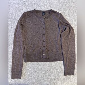 Better Unsaid Brown heathered Cardigan